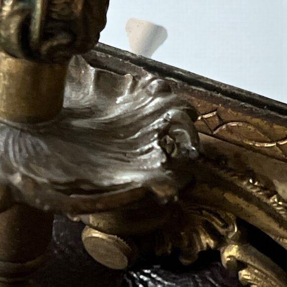 2 Brass Rococo Baroque Style Beveled Mirror & Candle Wall Sconce N.B & I.W. 2000 - Picture 5 of 6